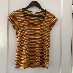 Toad & Co striped tee XS hemp cotton blend